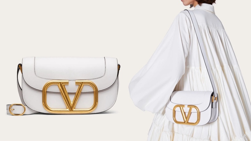 VALENTINO SUPERVEE CALFSKIN CROSSBODY BAG,NT$84,000