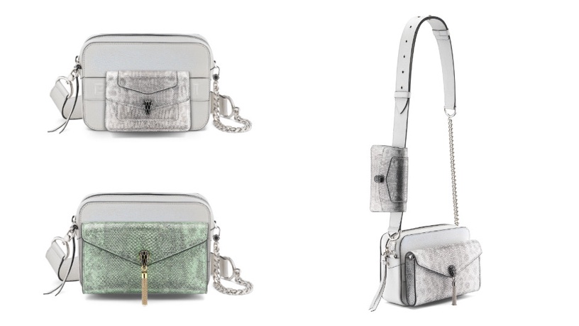 BVLGARI Serpenti Forever 7 Ways 淨白瑪瑙色山羊皮相機包,NT$55,500