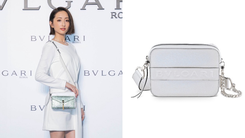 BVLGARI Serpenti Forever 7 Ways 淨白瑪瑙色山羊皮相機包,NT$55,500 柯佳嬿