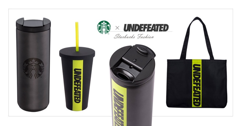 #星巴克X街頭潮牌 UNDEFEATED 單品推薦:不鏽鋼水瓶 NT$1400、不鏽鋼 TOGO 冷水杯 NT$900
