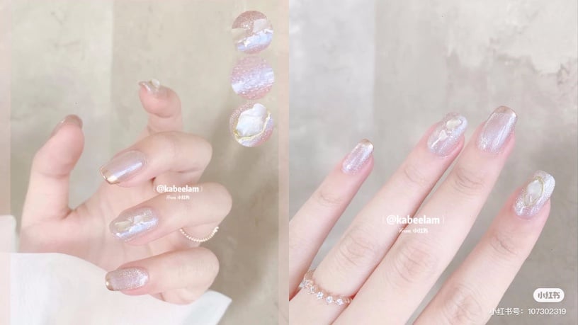 夏日極光美甲「晶石貓眼」圖鑑!透明閃鑽、偏光亮粉超級美,根本讓手指自帶仙女濾鏡~