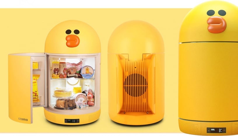 Line Friends推出「熊大迷你冰箱」,21L超大容量,還可UV殺菌、連結藍芽音響!
