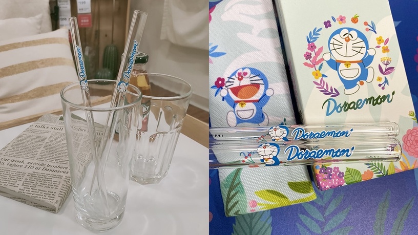 7-11×哆啦A夢獨家推出「哆啦A夢繽紛朵朵玻璃吸管組」。