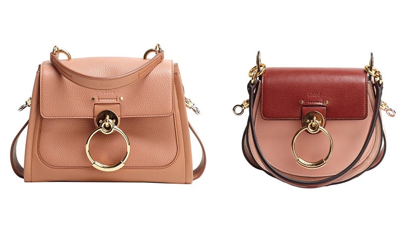 2020粉紅包包 #Chloé Tess Day粉棕色小型肩背手提包，NT$56,000 / Chloé Tess粉色小型肩背手提包（右），NT$65,700