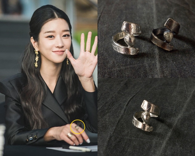 《雖然是精神病》徐睿知同款穿搭1 GOIU Miid Dot Ring,約NT.1,785