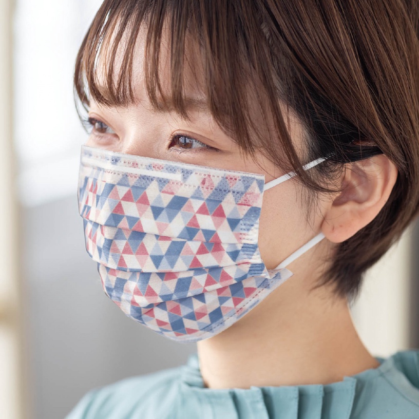 防疫口罩變好美~日本Galafull 推出「療癒印花口罩」,繽紛碎花、夢幻格紋夢幻必收!
