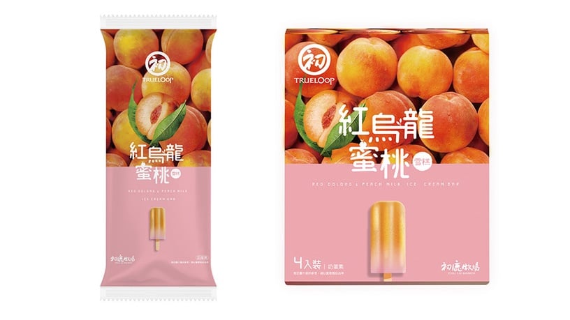初鹿牧場「紅烏龍蜜桃雪糕」4入/原價150元;特價119元(8/21家樂福開賣)