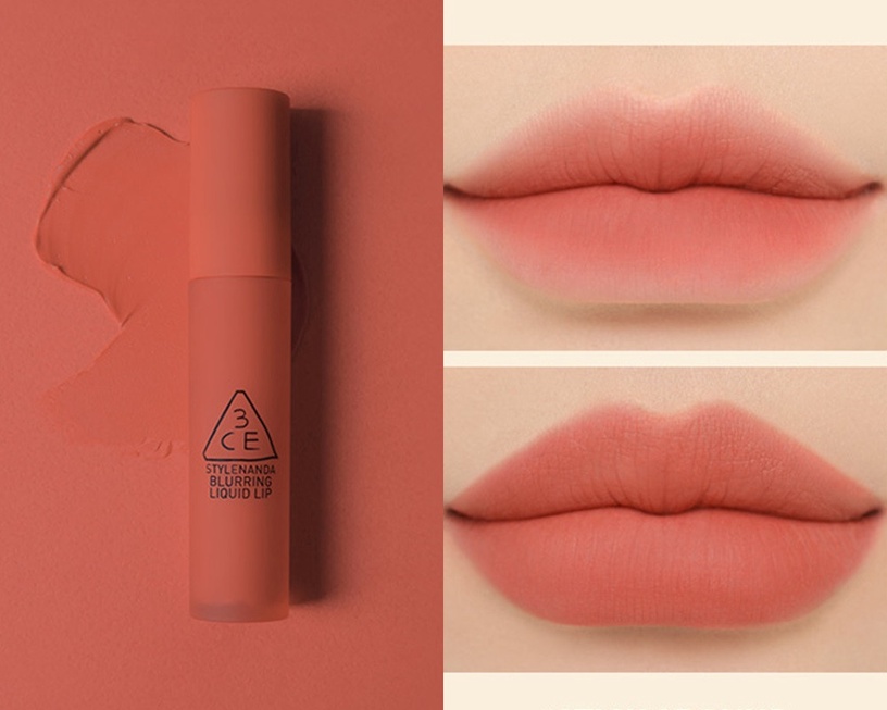 奶茶裸粉色唇膏推薦5:3CE BLURRING LIQUID LIP(#STICK AROUND),NT.470