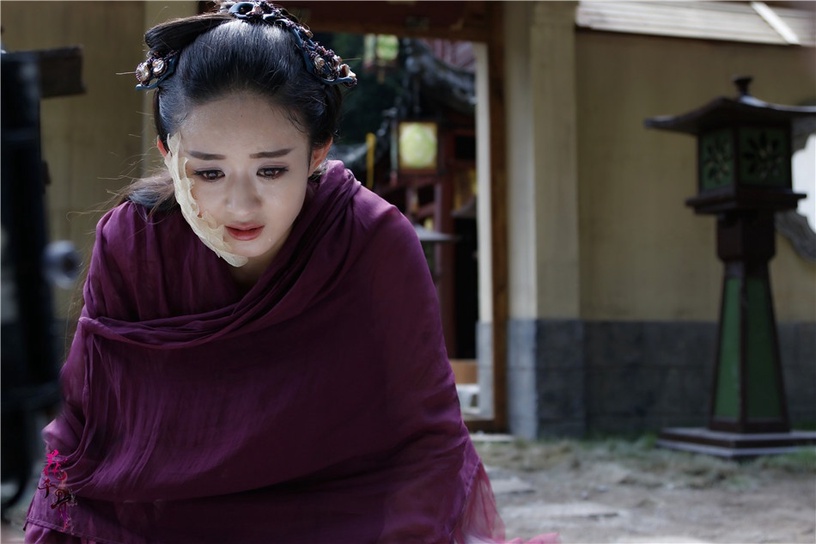 網評「陸劇中的美強慘TOP」3:《花千骨》花千骨 趙麗穎飾演
