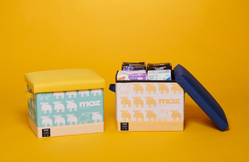 全聯「MOZ A4收納箱凳」(黃藍款;綠黃款)/3日用品積分+189元;6日用品積分+149元(首批限量各7500個)