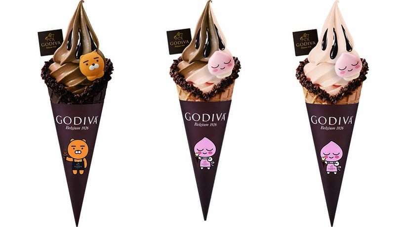 GODIVA X KAKAO FRIENDS聯名冰品
