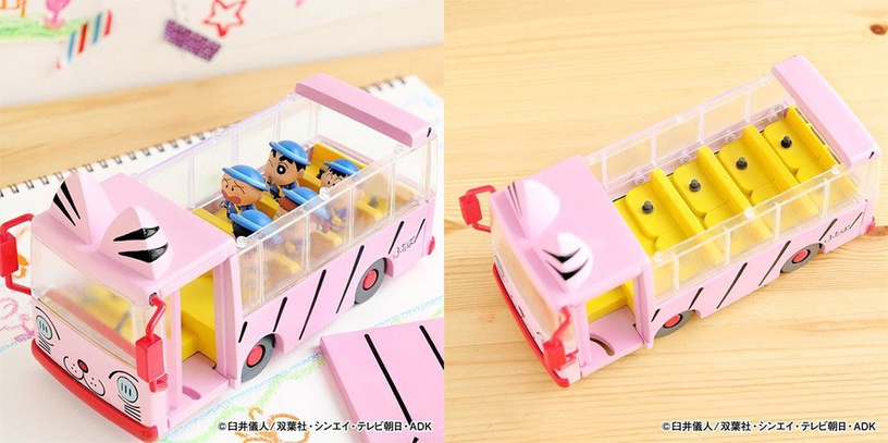 蠟筆小新「雙葉幼稚園校車」實體化!粉紅貓咪造型+小新公仔,還有超萌「小白狗屋」~