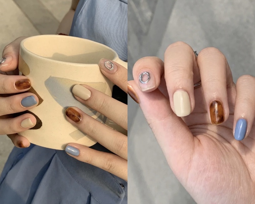 初秋美甲圖鑑1:琥珀美甲