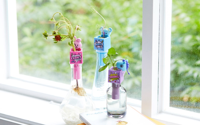 最萌植物玩具!BT21居家小植栽登場,在家就能輕鬆種出草莓、波斯菊,BT21還能變杯緣子