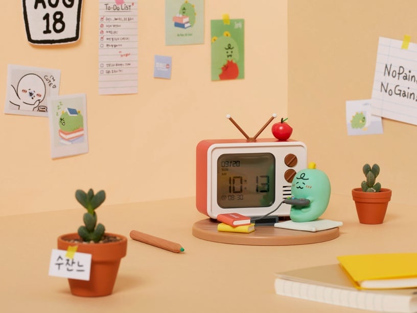 Kakao Friends Jordy推出「NINI Mart系列」,超萌電視時鐘、Jordy夜燈通通必收!