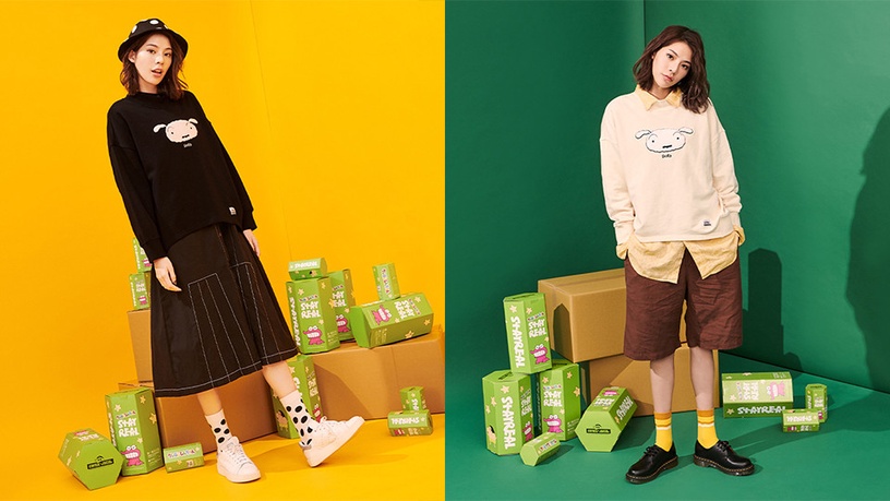 STAYREAL X 蠟筆小新推出秋冬聯名系列,超萌小新睡衣、巧克比餅乾側背包,小新粉必收