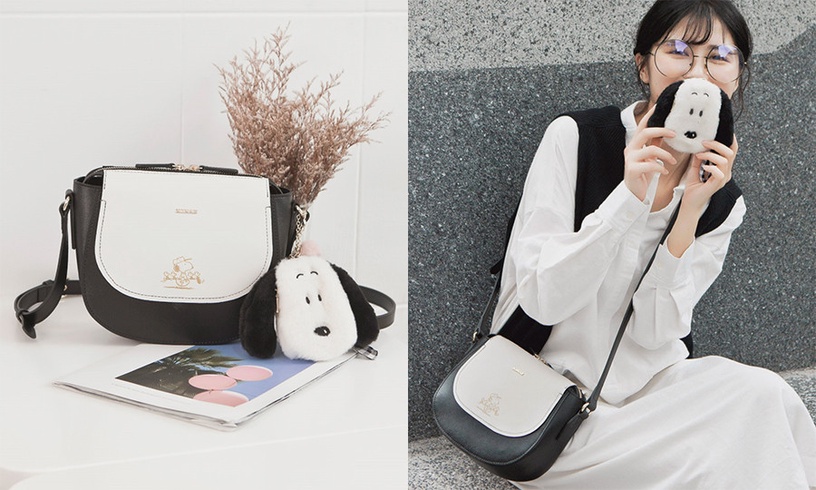 KINAZ x SNOOPY「史努比包款」再一波!經典百搭黑白雙色,還送史努比零錢包&毛毯!