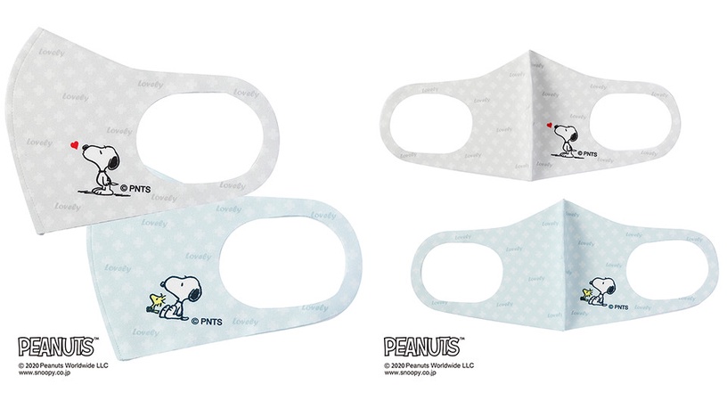 京都西川 X PEANUTS「史努比口罩」2,640日元(約NT$720)