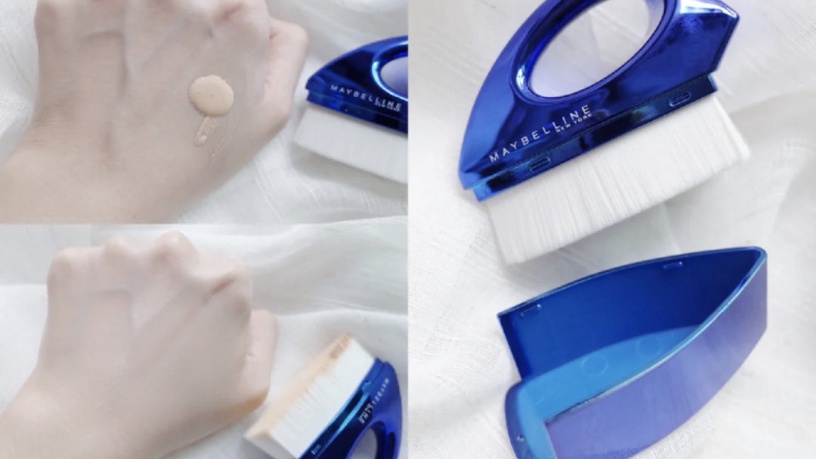 Maybelline推超狂「無痕熨斗粉底刷」!25萬根細緻柔軟刷毛,讓底妝像熨過一樣無刷痕~