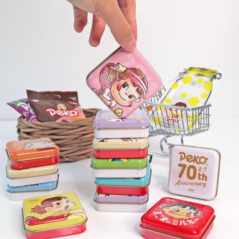 7-11推出「不二家 Peko」70週年系列周邊!12款復古小方罐&夾鏈袋,粉絲必須收整套!