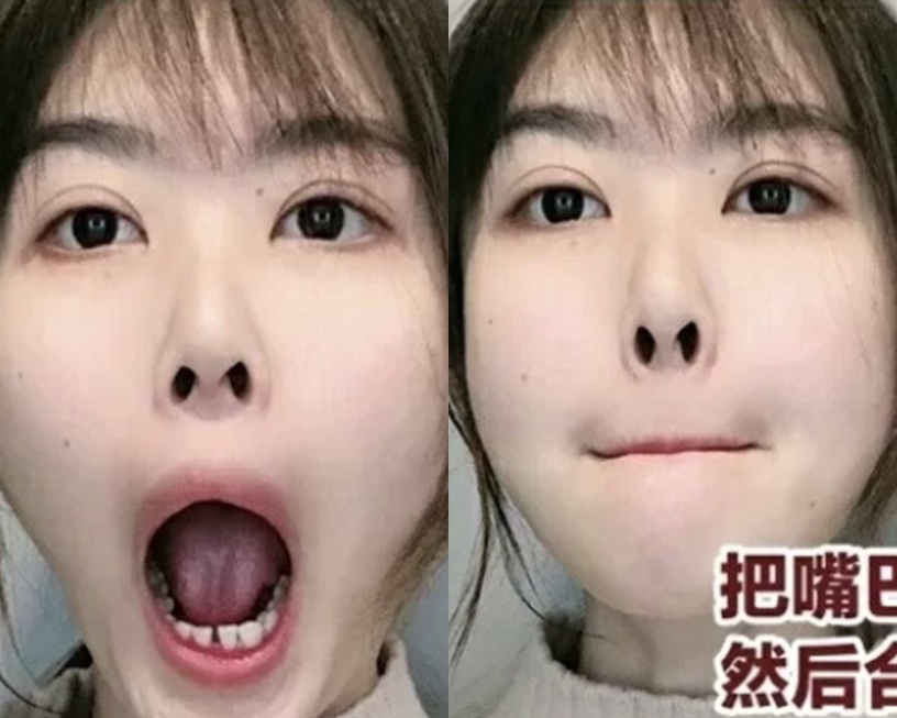 瘦臉操STEP 1:嘴巴開合