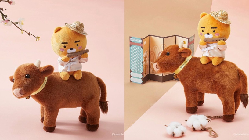 KAKAO FRIENDS「2021牛年限定萊恩玩偶」露面!韓服萊恩太可愛,限時預購一定要把握~