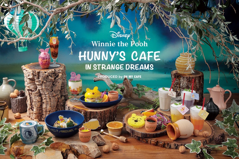 超可愛的維尼漢堡!日本新開幕「小熊維尼餐廳 Hunny's CAFE」,小豬&跳跳虎也好萌
