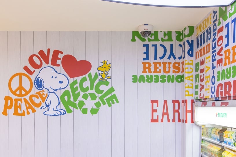 7-11「SNOOPY史努比聯名店」彩虹牆面和史努比的紅色狗屋必拍