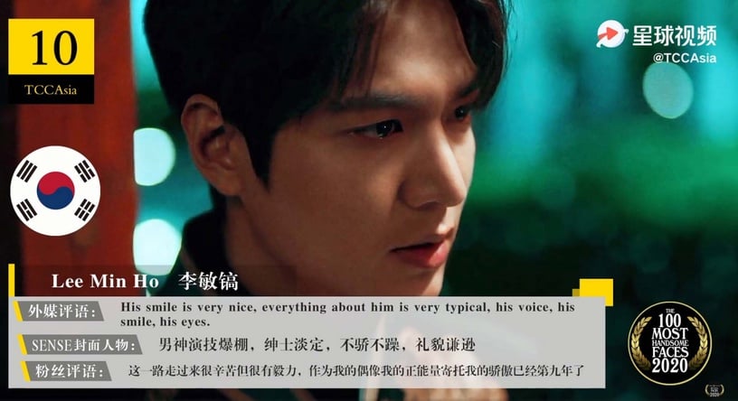 2020百大最帥臉孔Top10:李敏鎬
