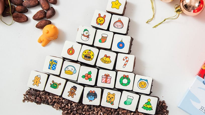 KAKAO FRIENDS也有聖誕倒數日曆啦!濃郁巧克力陪你迎接聖誕節,耶誕夜還藏著小驚喜~