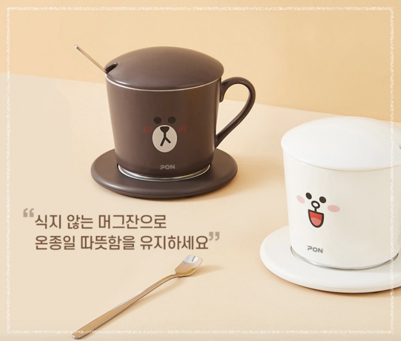 LineFriends「熊大/莎莉折疊式熱水壺」64,900韓元(約NT$1,670)