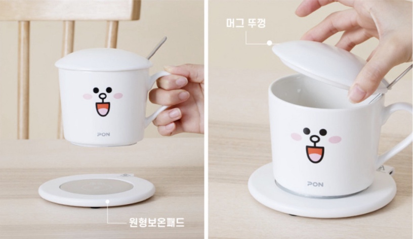 LineFriends「熊大/莎莉折疊式熱水壺」64,900韓元(約NT$1,670)