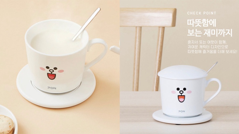 LineFriends「熊大/莎莉折疊式熱水壺」64,900韓元(約NT$1,670)