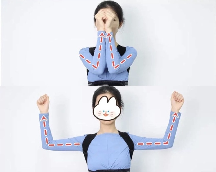 駝背改善拉筋運動3:曲臂開合