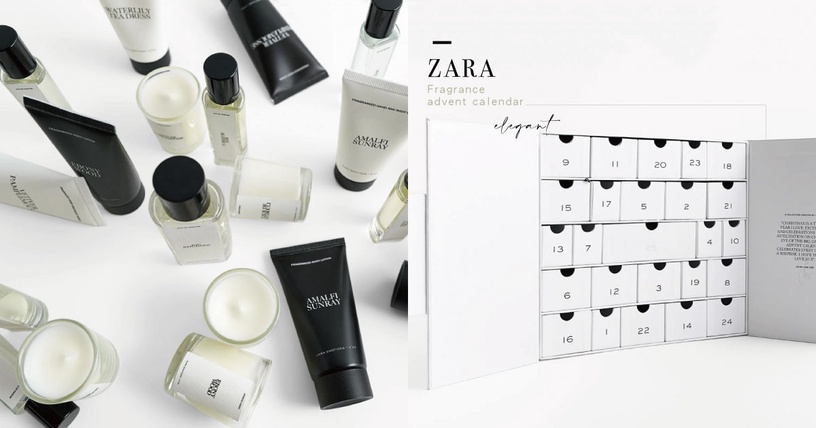 ZARA「香氛聖誕倒數月曆」99.99英鎊(約NT$3,780)