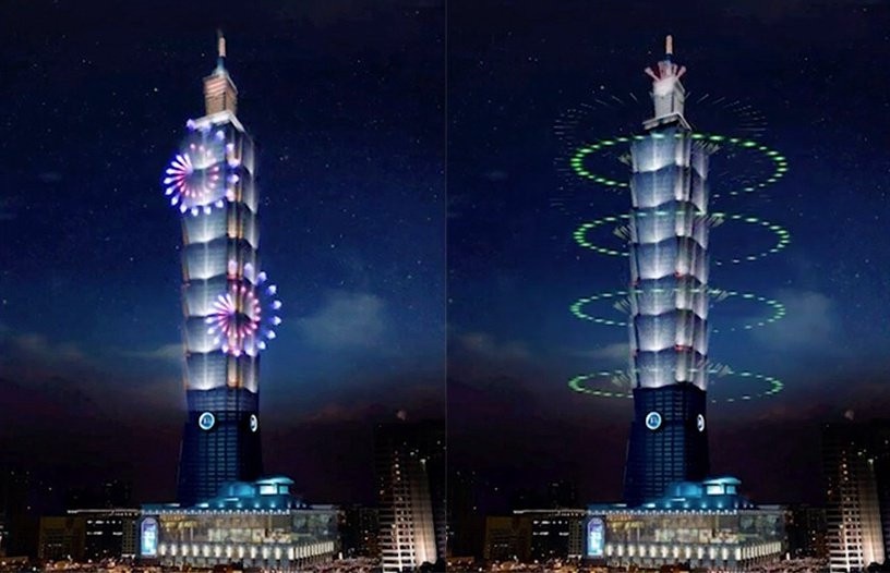 台北101如期舉行，將施放360度立體特效輪狀煙火