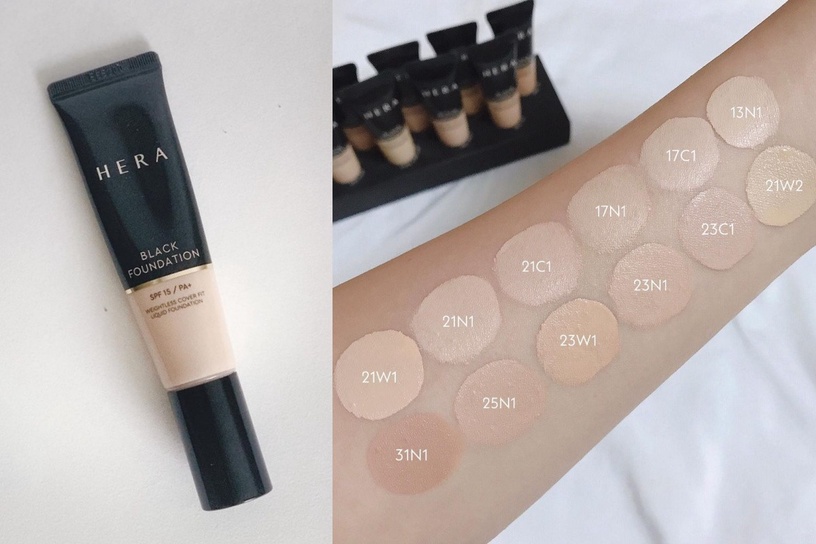 Hera 黑金持久遮瑕粉底液(Black Foundation)SPF15/PA+ 35ml,₩.60000(約 NT.1550)