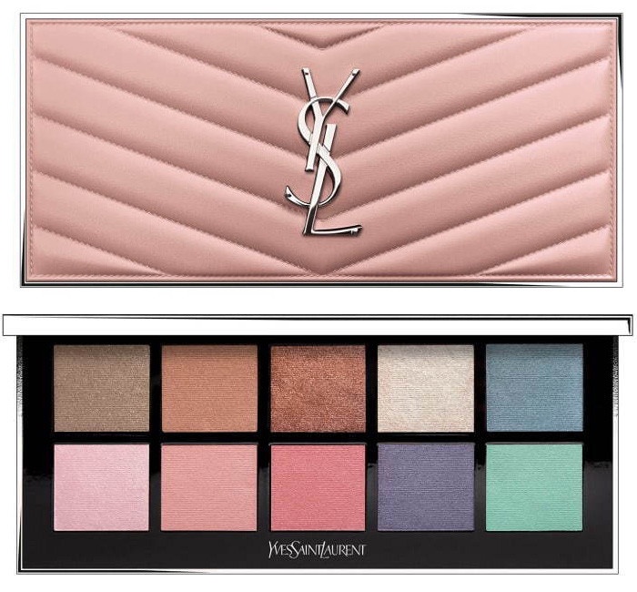 眼影盤新品推薦2:YSL 2021春妝 落日紅霞系列 十色眼影盤,約NT.3575