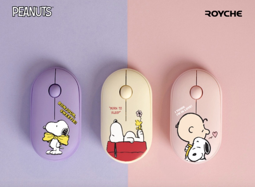 PEANUTS X Royche 推出全新「史努比無線滑鼠」!還有超Q維尼/米奇款可選購(快右滑看更多商品圖片>>)