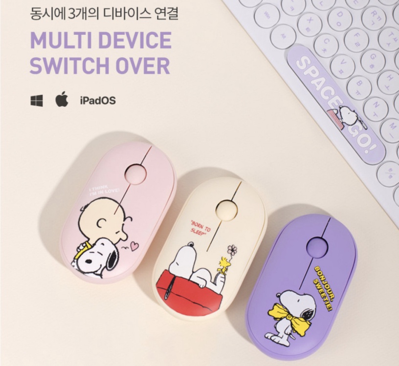PEANUTS X Royche 推出全新「史努比無線滑鼠」!還有超Q維尼/米奇款可選購(快右滑看更多商品圖片>>)