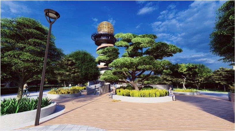 南投新景點再+1!南投「天空之星」景觀塔,雙螺旋階梯+巨大光球,還可眺望360度美景!