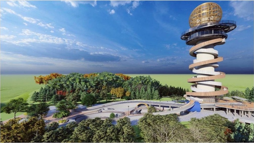 南投新景點再+1!南投「天空之星」景觀塔,雙螺旋階梯+巨大光球,還可眺望360度美景!