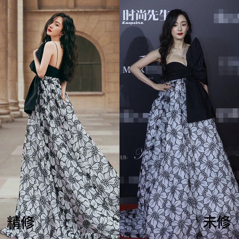 女星紅毯造型精修vs未修1:楊冪