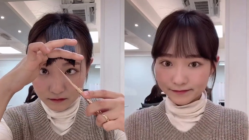韓妞親授修瀏海技巧!手殘族也能自己剪瀏海,浪漫中分、胎毛瀏海通通搞定!