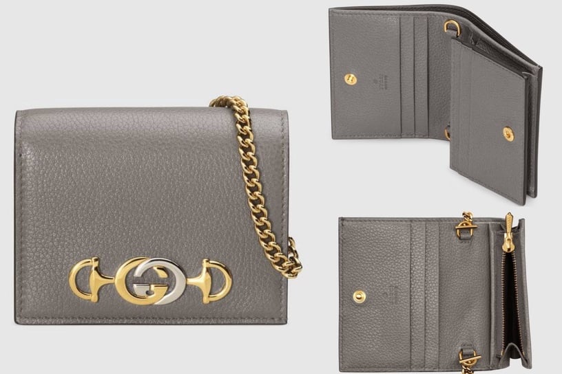 Gucci Zumi皮革卡片銀包,約NT.18900