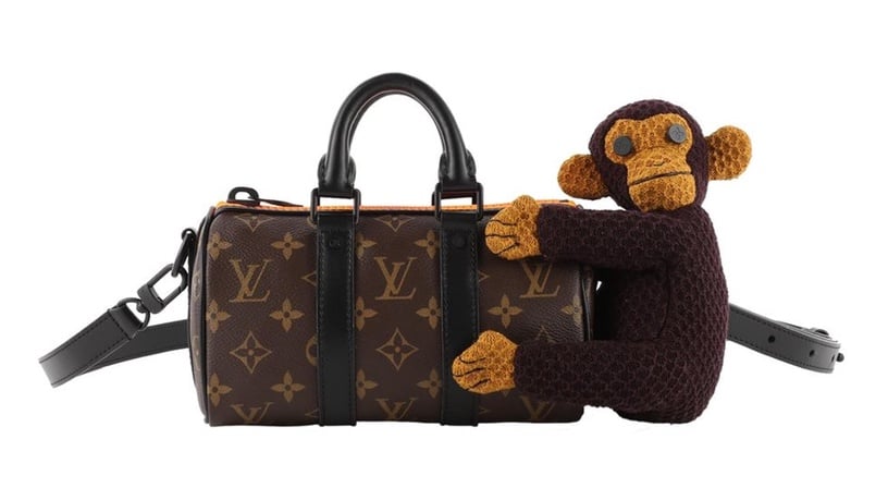 Louis Vuitton 2021 Monogram Keepall XS Monkey Puppet LV Friends