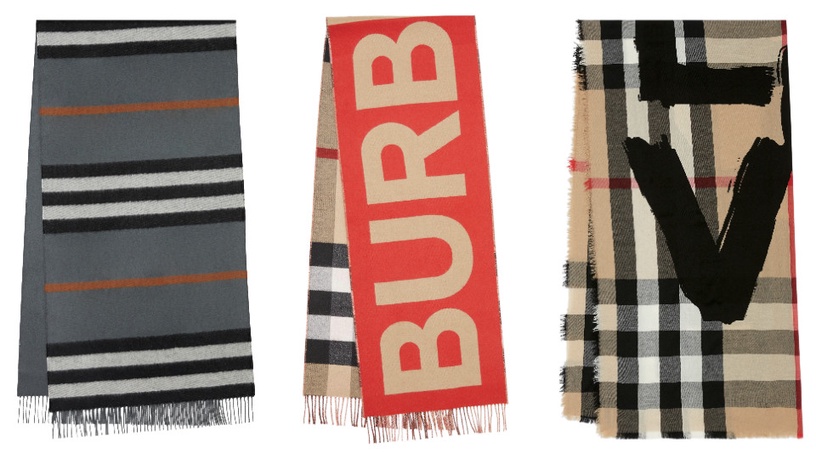 Burberry喀什米爾圍巾「全新印花」登場!搭配經典格紋、TB花押字,嶄新風格超吸睛