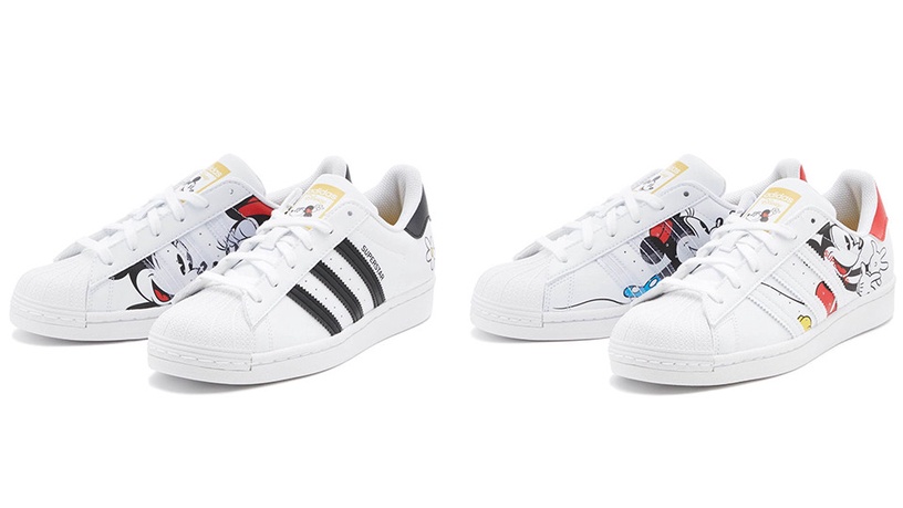 adidas Originals X 迪士尼「SUPERSTAR 米奇&米妮/黑」10,989日元(約NT$2,990)