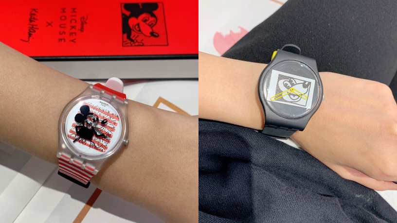 MICKEY MOUSE X KEITH HARING X SWATCH 三方聯名錶款限量登台,快右滑看更多商品介紹