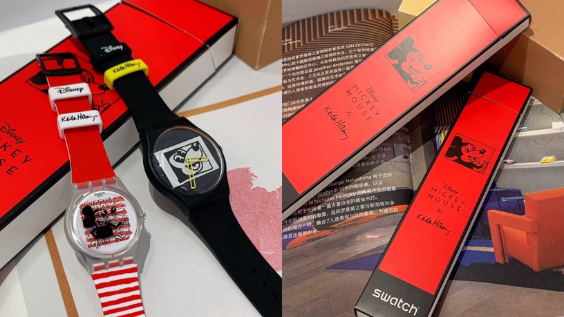 MICKEY MOUSE X KEITH HARING X SWATCH 三方聯名錶款限量登台,快右滑看更多商品介紹